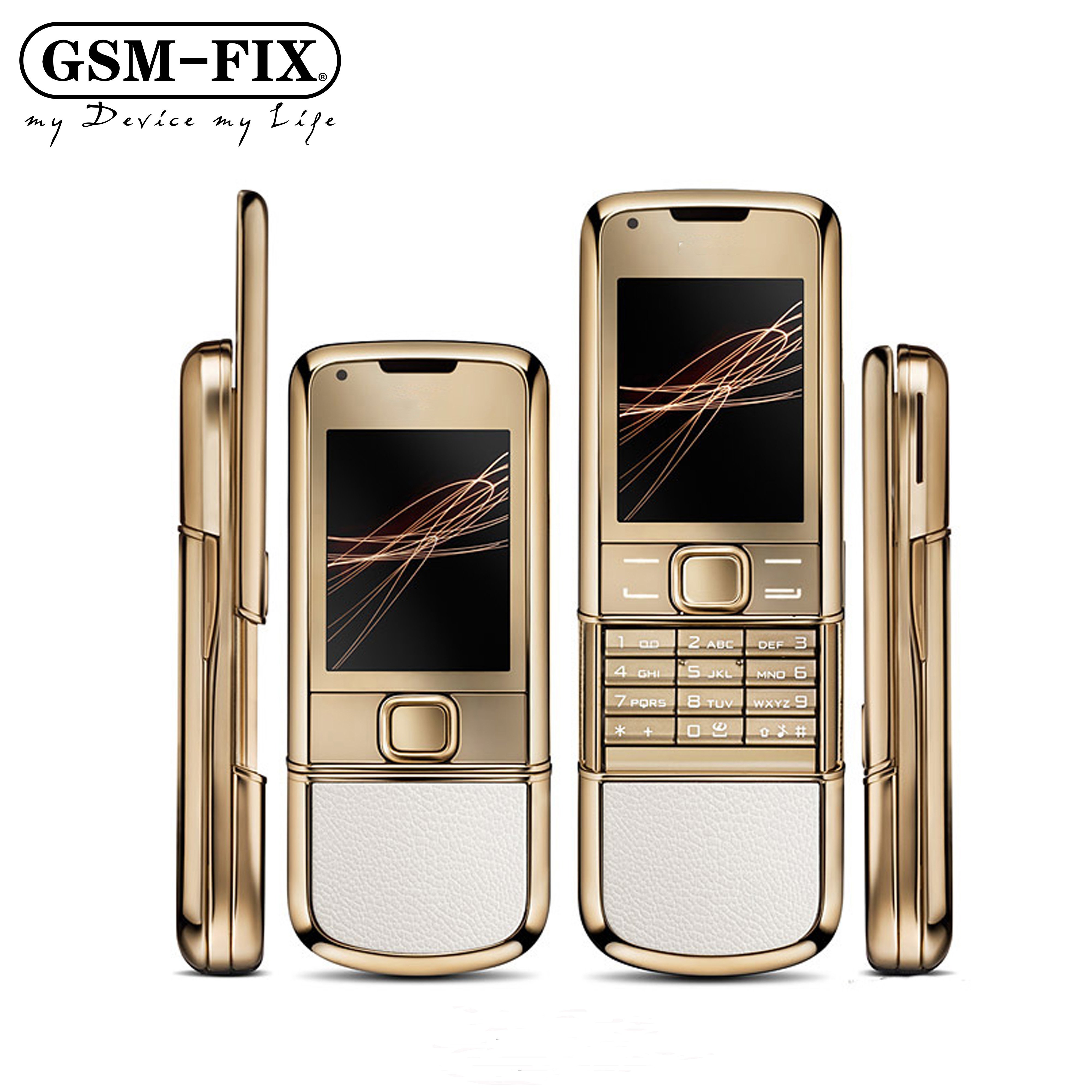 GSM-FIX Wholesales Unlocked Luxury Slider Original Classic Mobile phone 8800 Gold Arte for Nokia GSM Camera 3G Cell Phone